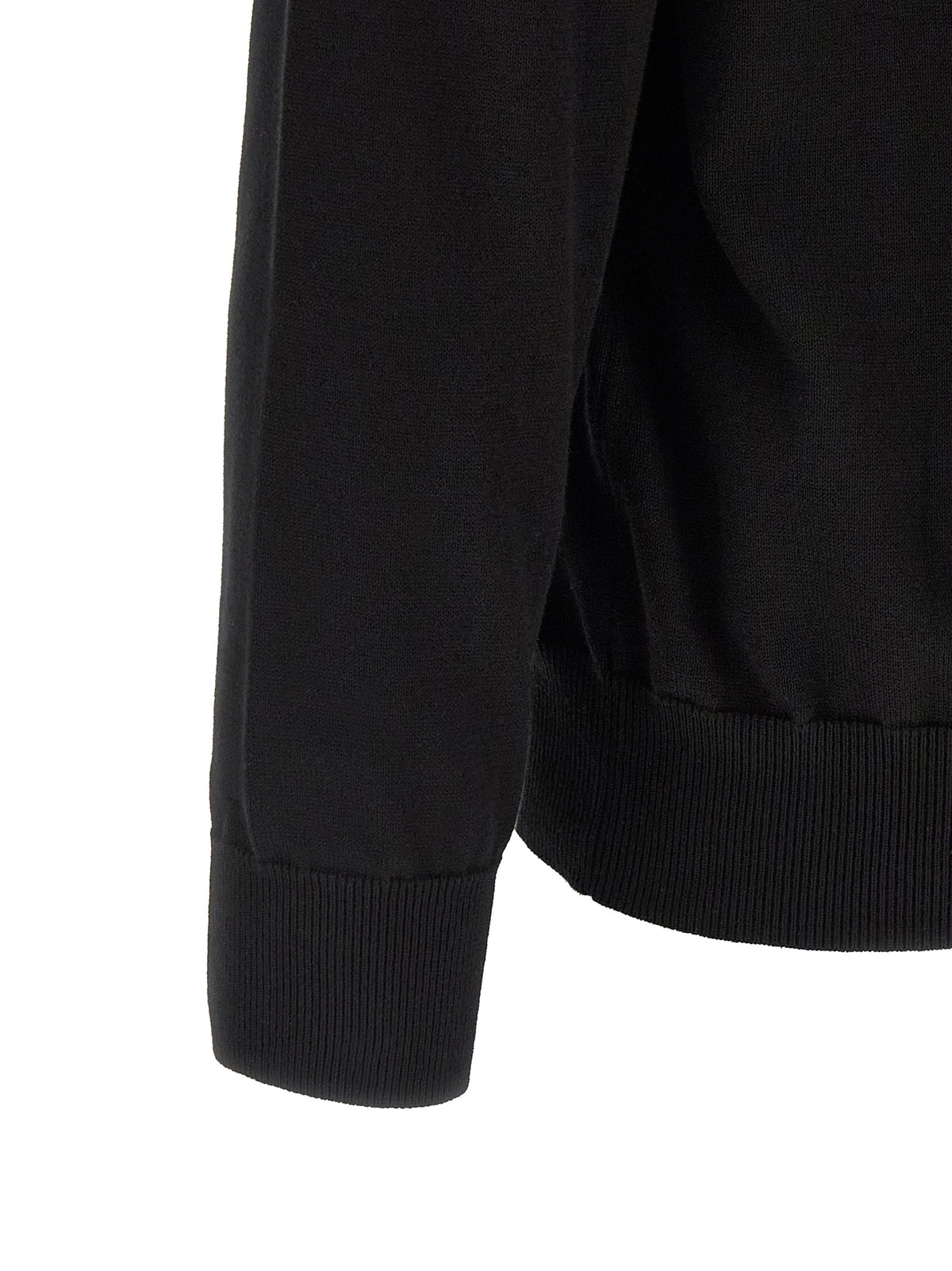 Cárdigan De Tejido Punto En Algodón Negro Stone Island