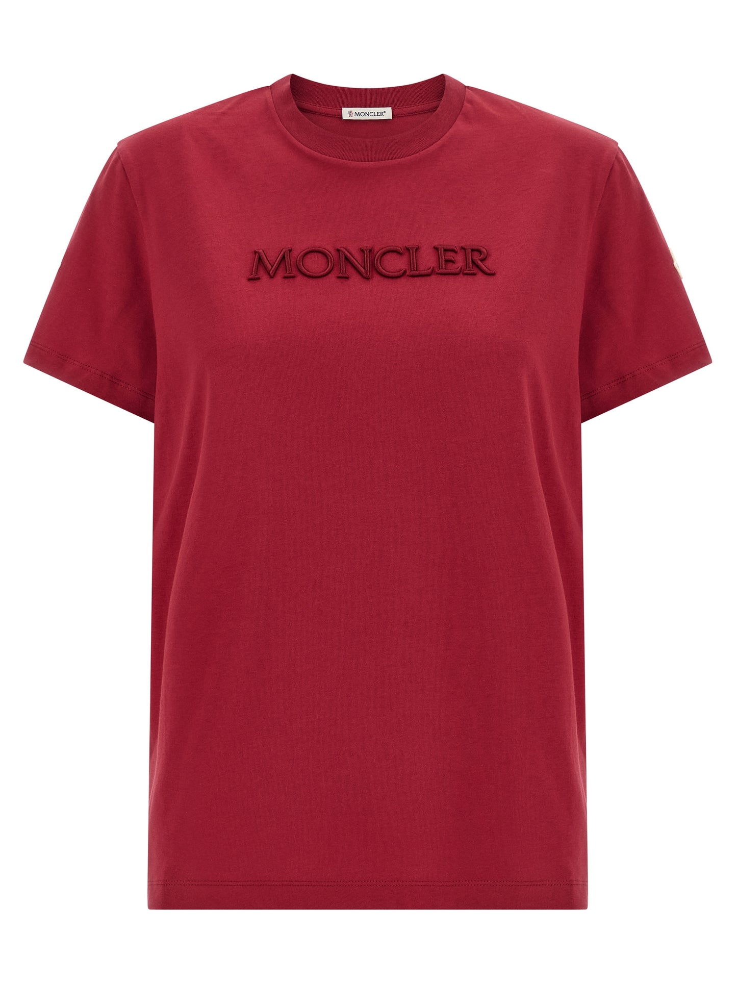 Moncler T-shirt en Coton Multicolore avec Broderie Frontale