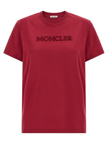 Moncler T-shirt en Coton Multicolore avec Broderie Frontale