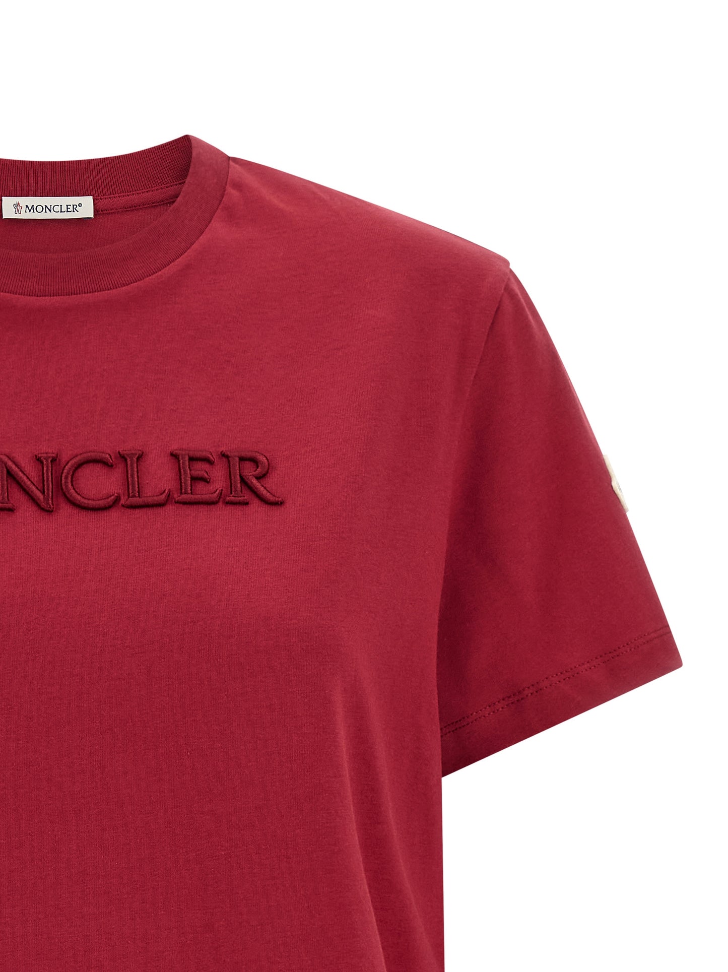 Moncler T-shirt en Coton Multicolore avec Broderie Frontale