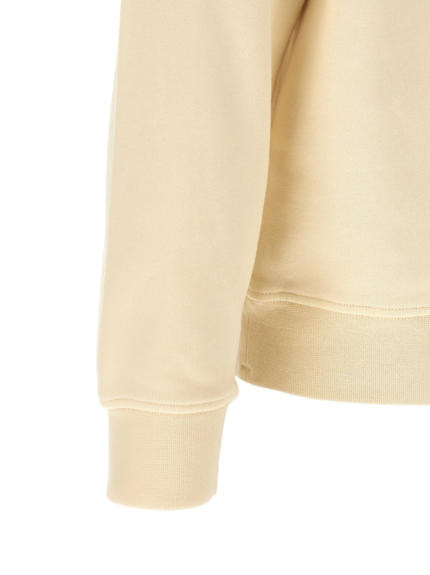 Sweat-shirt en coton beige Stone Island à maille intermédiaire