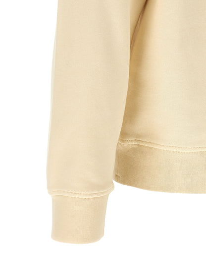 Sweat-shirt en coton beige Stone Island à maille intermédiaire