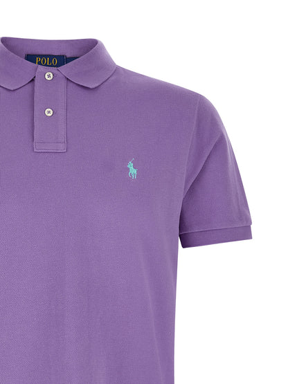 Polo Ralph Lauren Polo de algodón morado