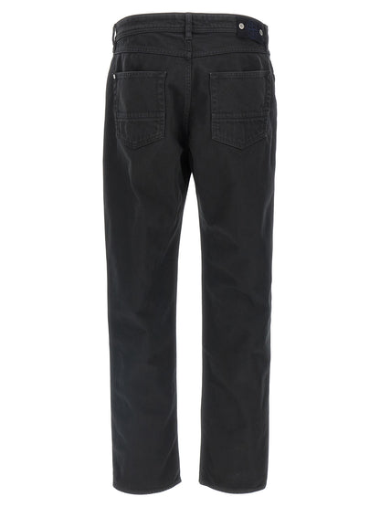 Stone Island Black Cotton Straight-Leg Jeans