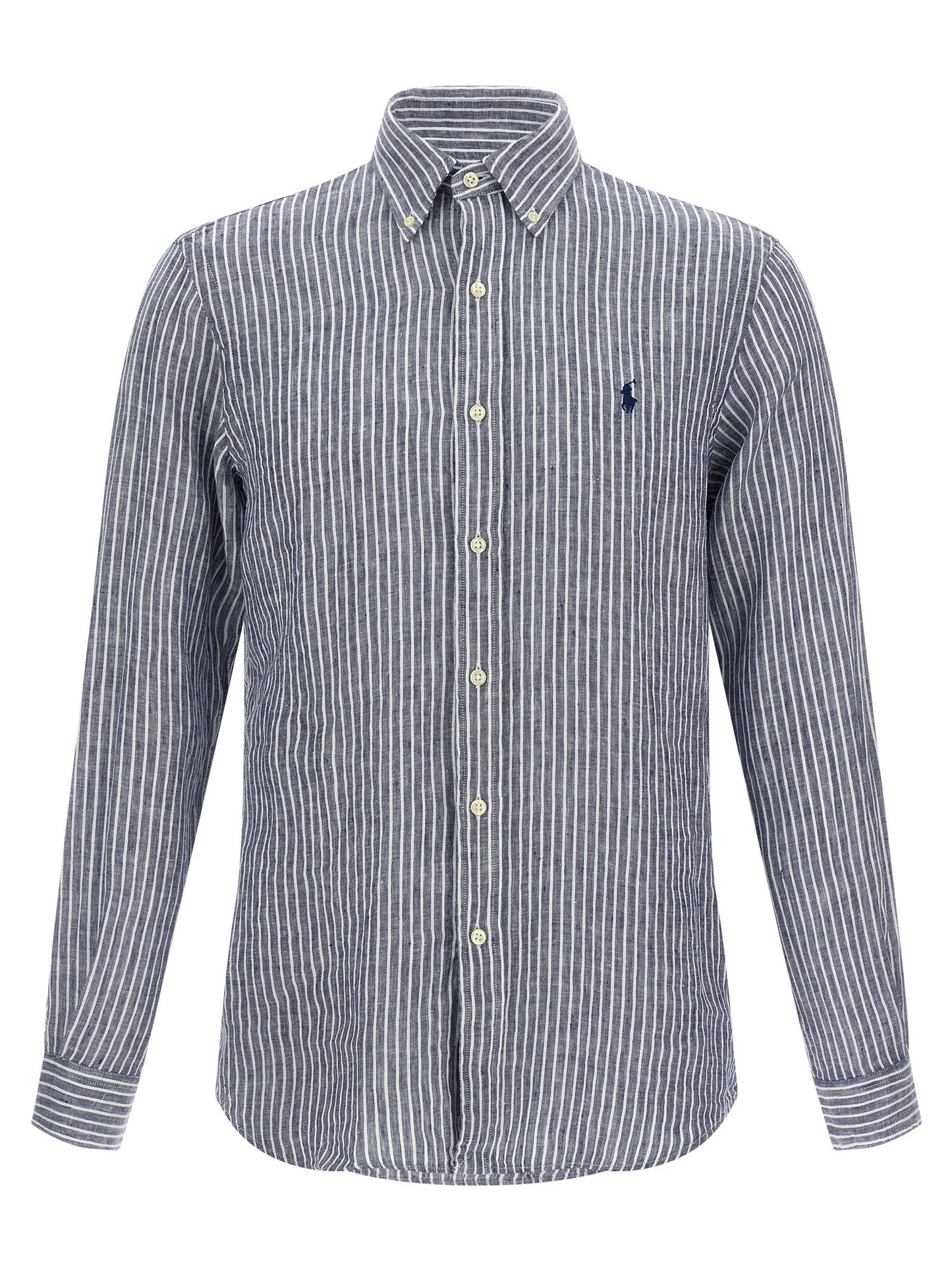 Blusa de lino azul Polo Ralph Lauren