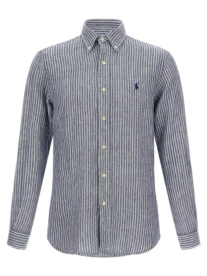 Blusa de lino azul Polo Ralph Lauren