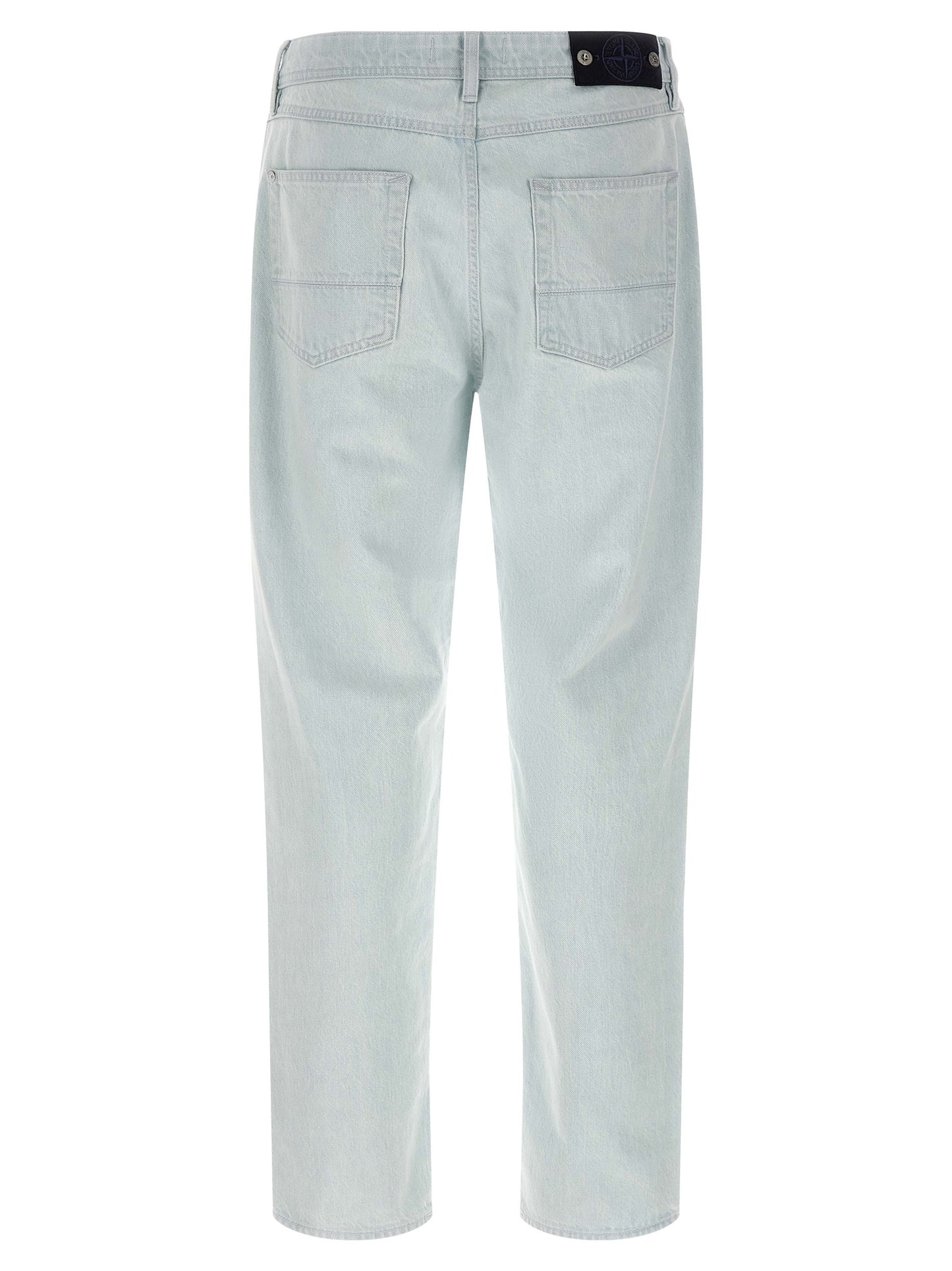 Jean droit Stone Island en coton bleu