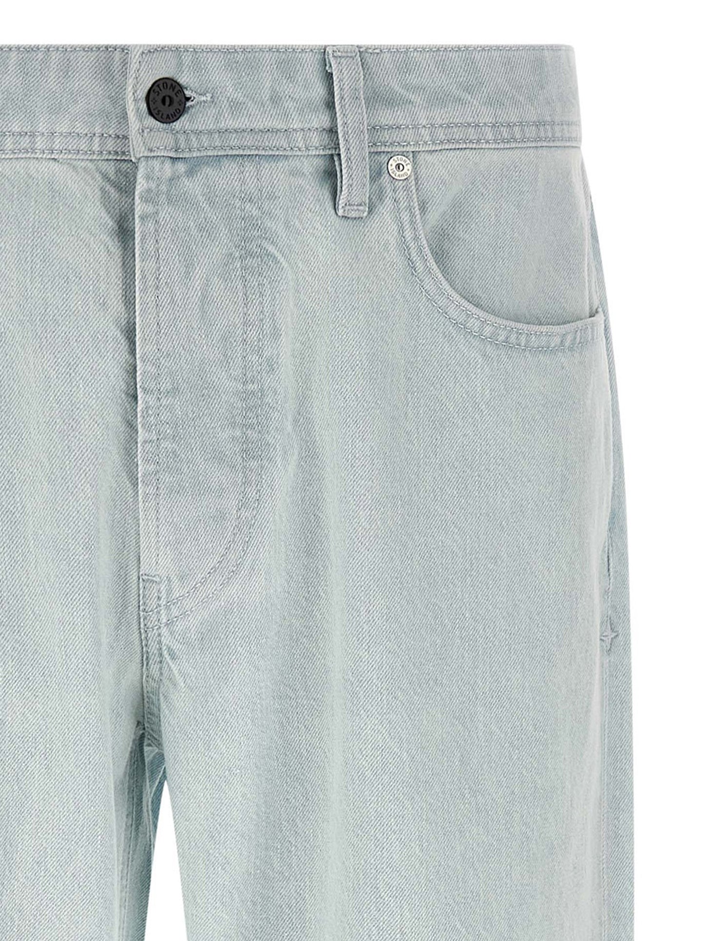 Jean droit Stone Island en coton bleu