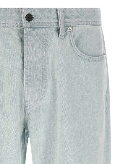 Jean droit Stone Island en coton bleu