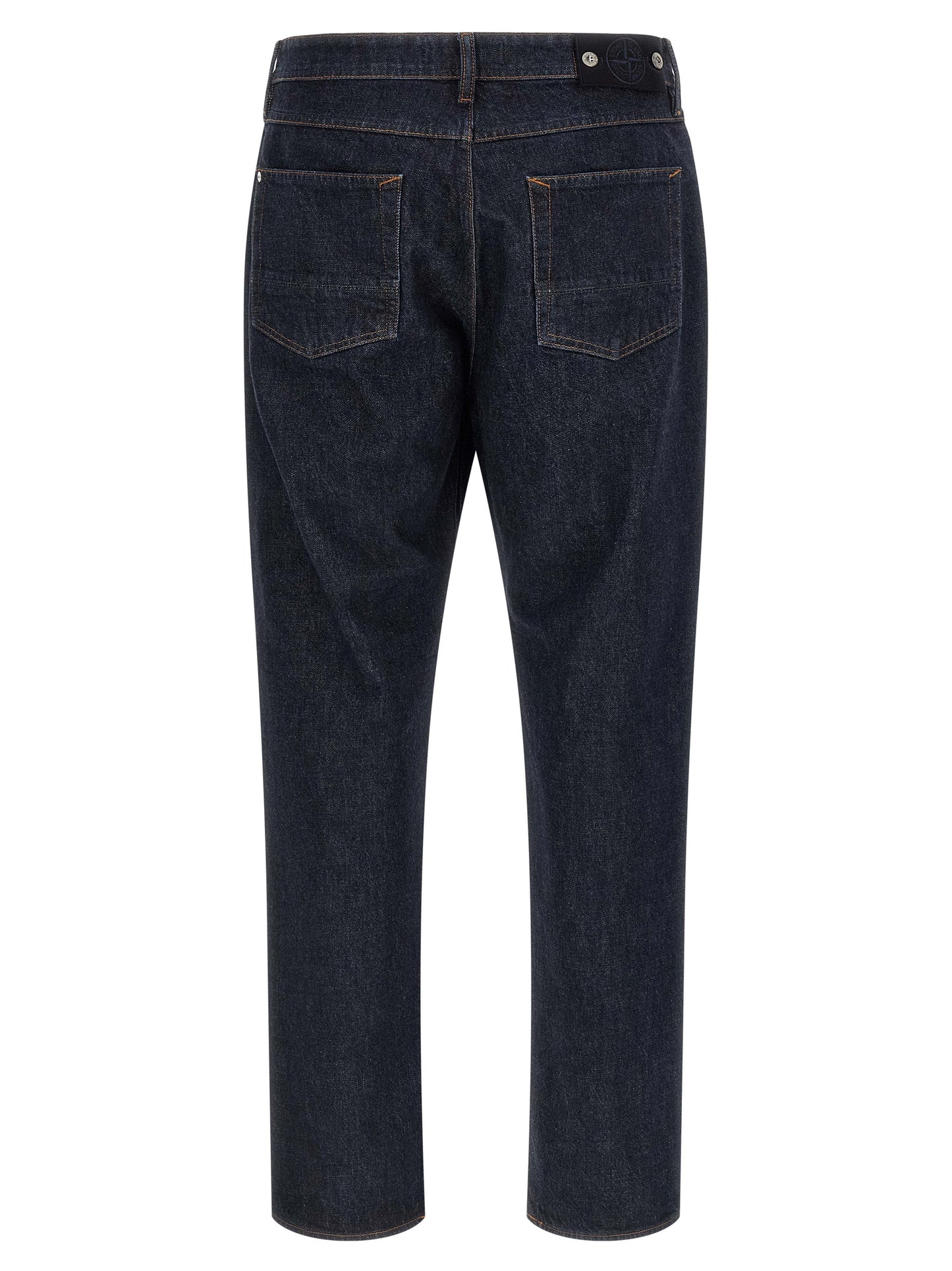 Jean droit Stone Island en coton bleu