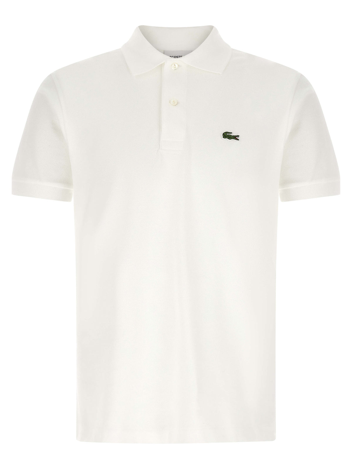 Polo Lacoste De Algodón Blanco Con Ventilación Continua