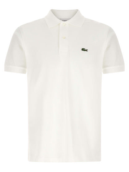Polo Lacoste De Algodón Blanco Con Ventilación Continua