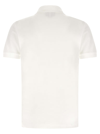 Polo Lacoste De Algodón Blanco Con Ventilación Continua