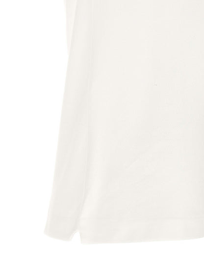 Polo Lacoste De Algodón Blanco Con Ventilación Continua