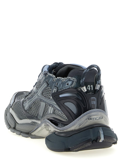 Balenciaga Baskets basses Runner en polyéthylène gris