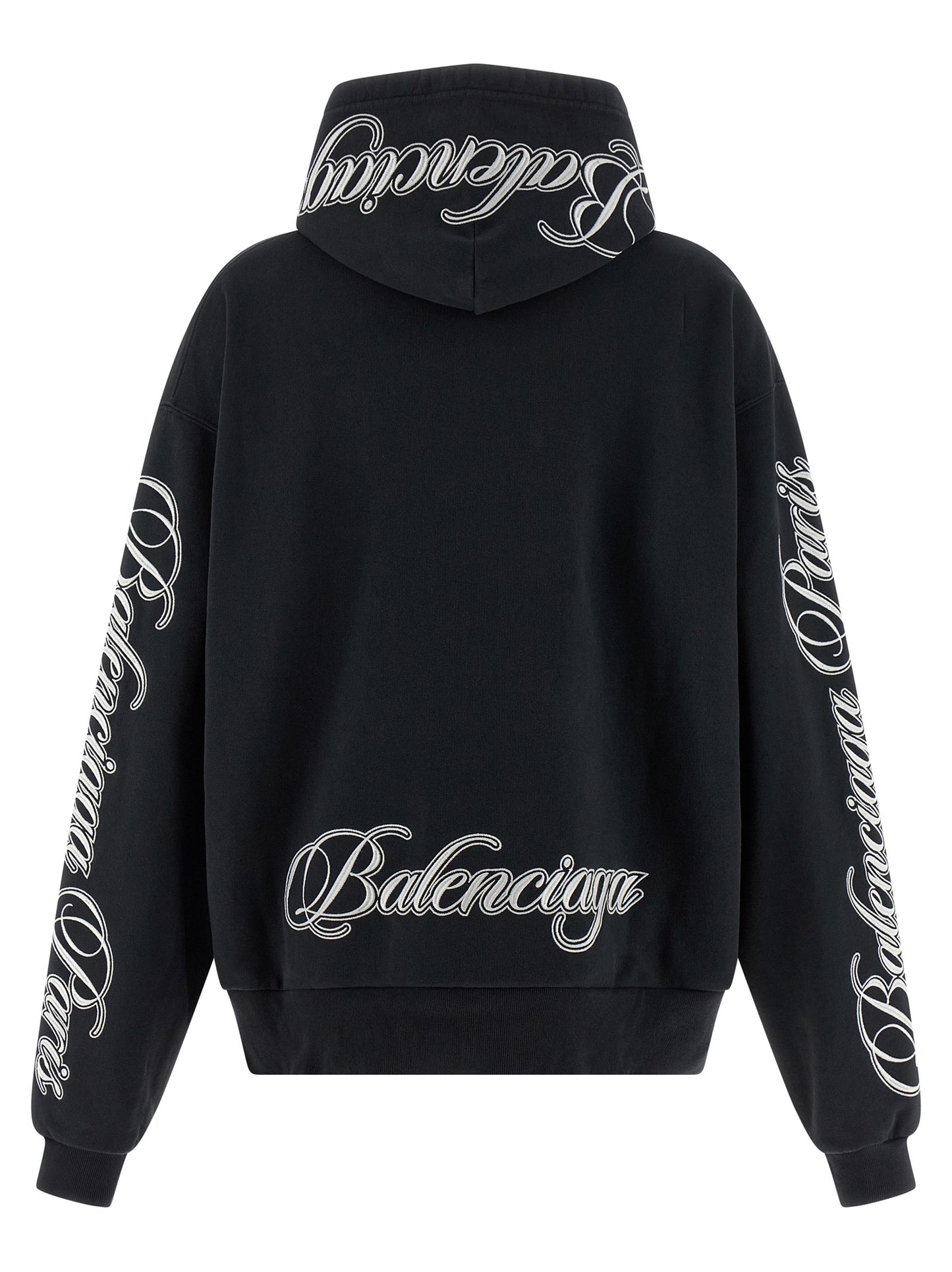 Sweat à capuche Balenciaga en coton noir