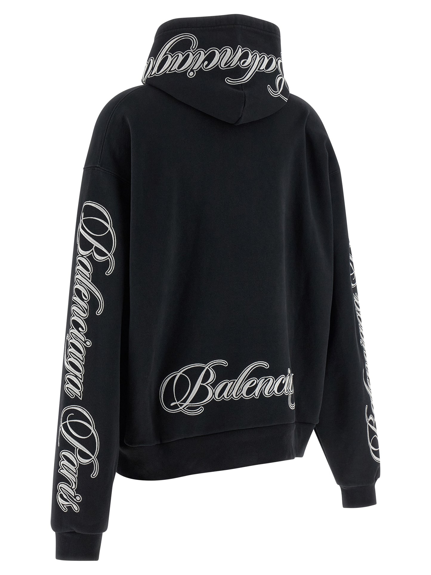 Sweat à capuche Balenciaga en coton noir