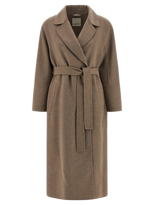 Abrigo de Lana Virgen Marrón 'S Max Mara