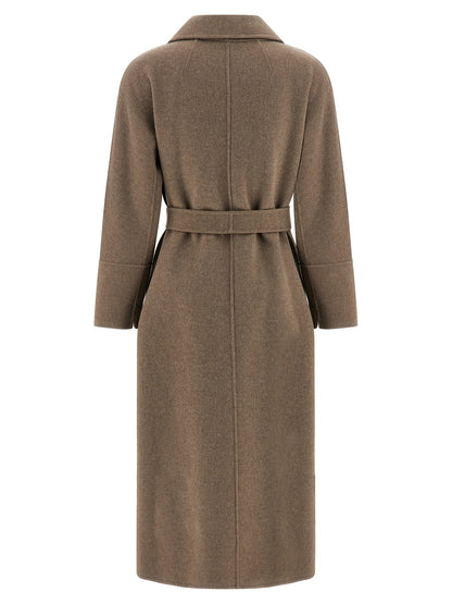 Abrigo de Lana Virgen Marrón 'S Max Mara