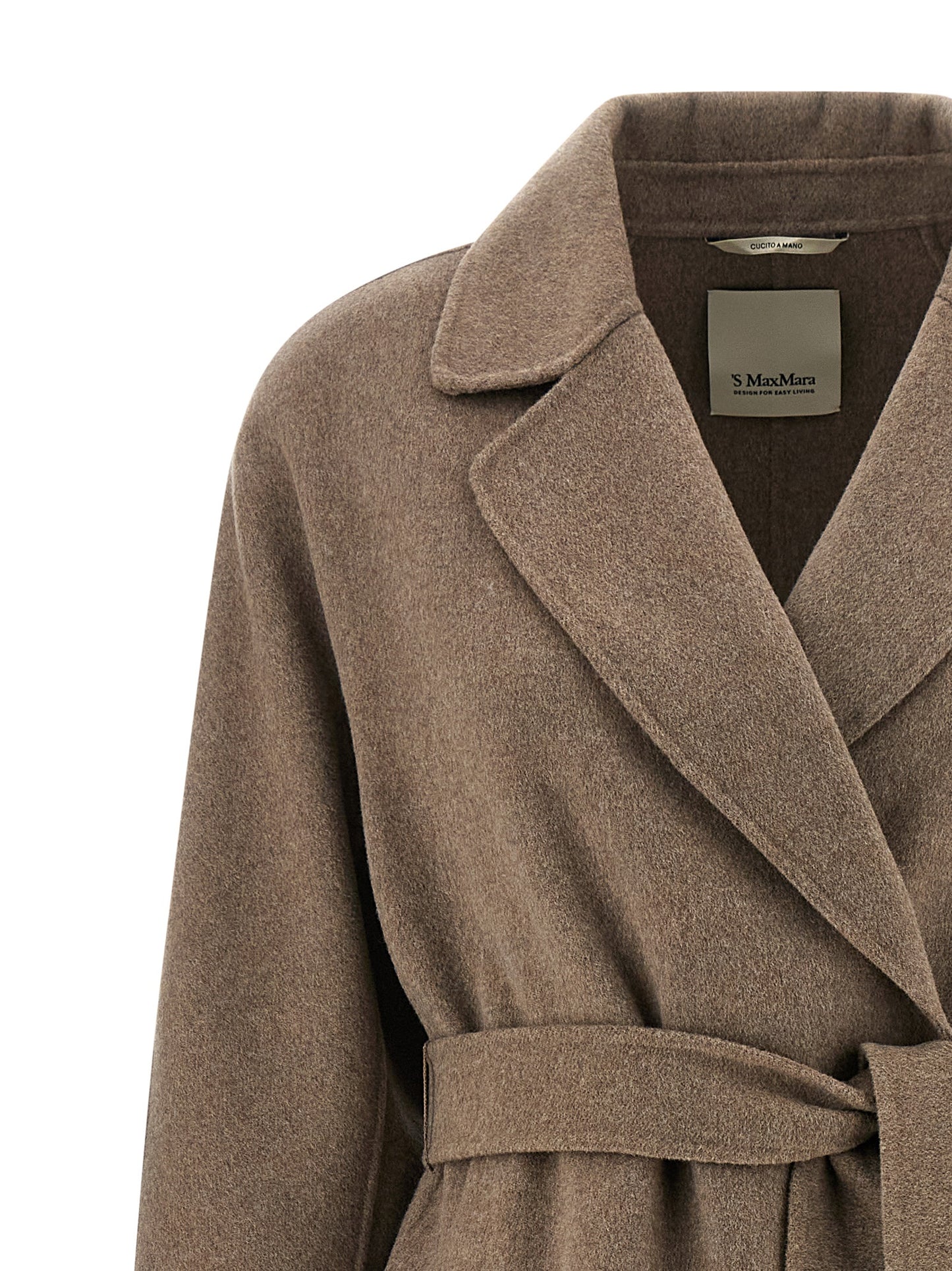 Abrigo de Lana Virgen Marrón 'S Max Mara