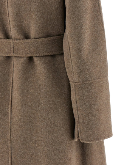 Abrigo de Lana Virgen Marrón 'S Max Mara