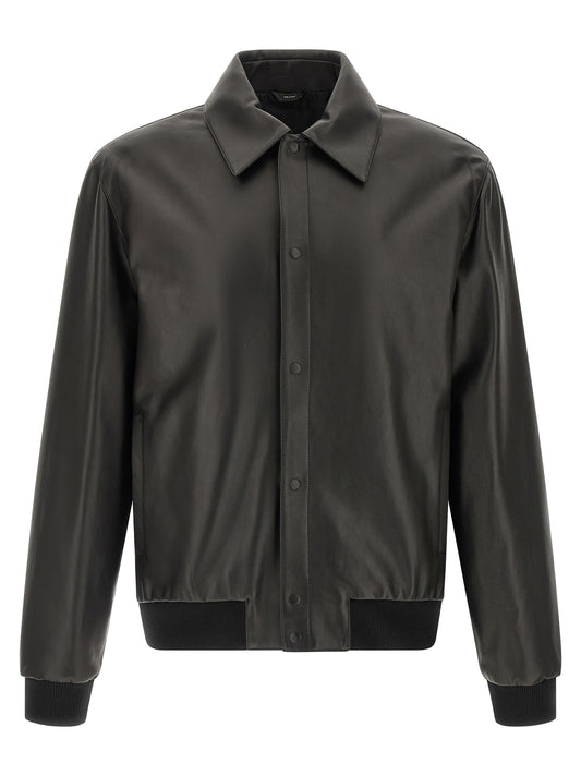 Chaqueta de piel de cordero negra de Fendi