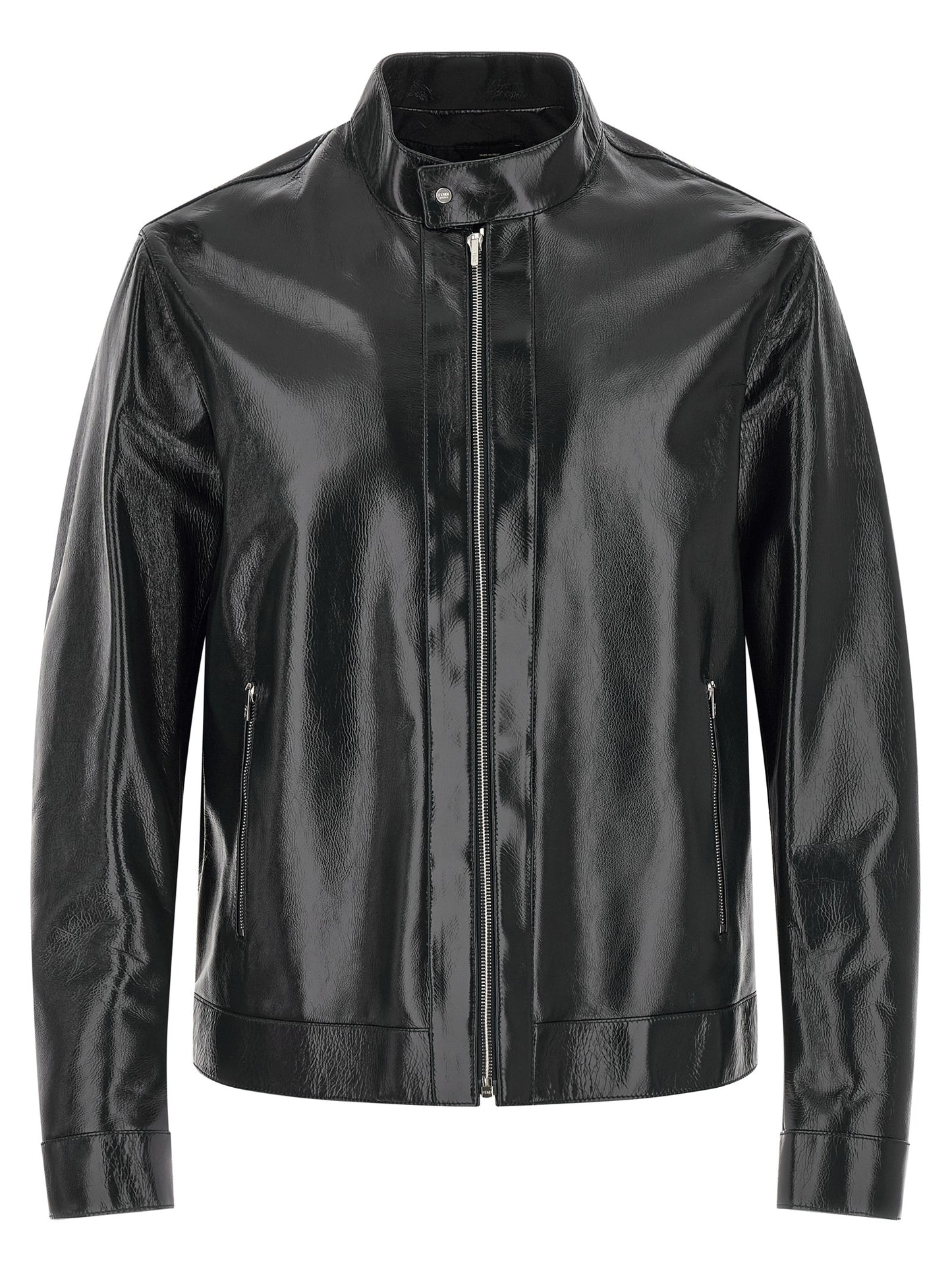 Chaqueta de cuero Fendi de piel de cordero azul