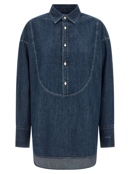 Blusa de algodón azul Polo Ralph Lauren