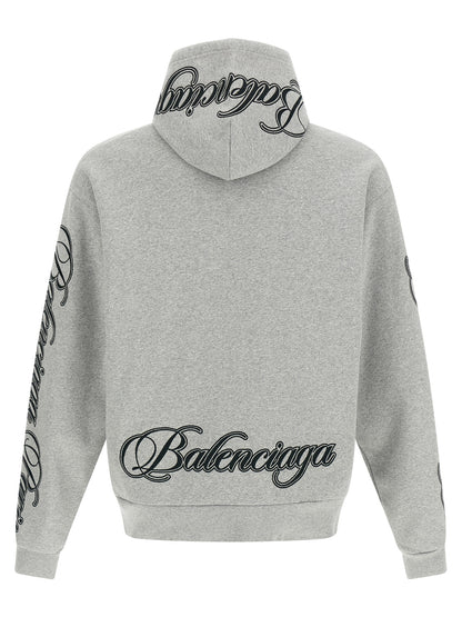 Sudadera de algodón gris Balenciaga