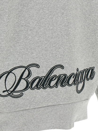 Sudadera de algodón gris Balenciaga