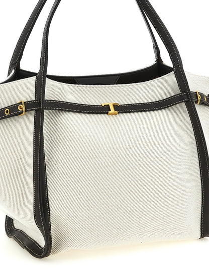 Bolso tote de lino multicolor Tod's