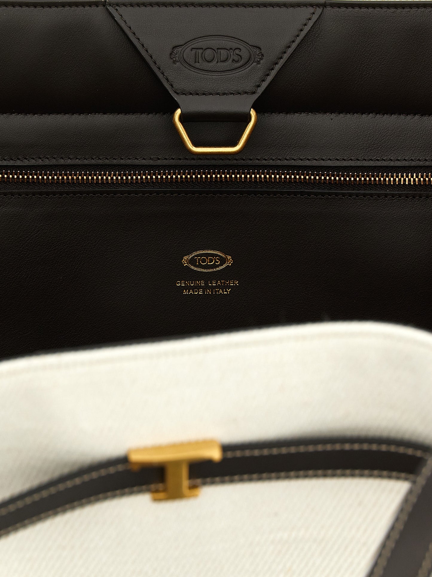 Bolso tote de lino multicolor Tod's