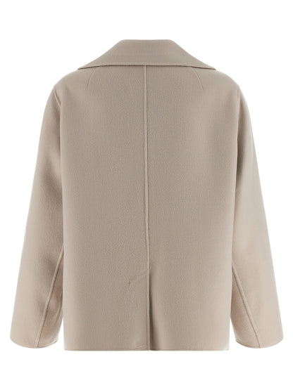 Chaqueta motera 'S Max Mara de lana virgen beige