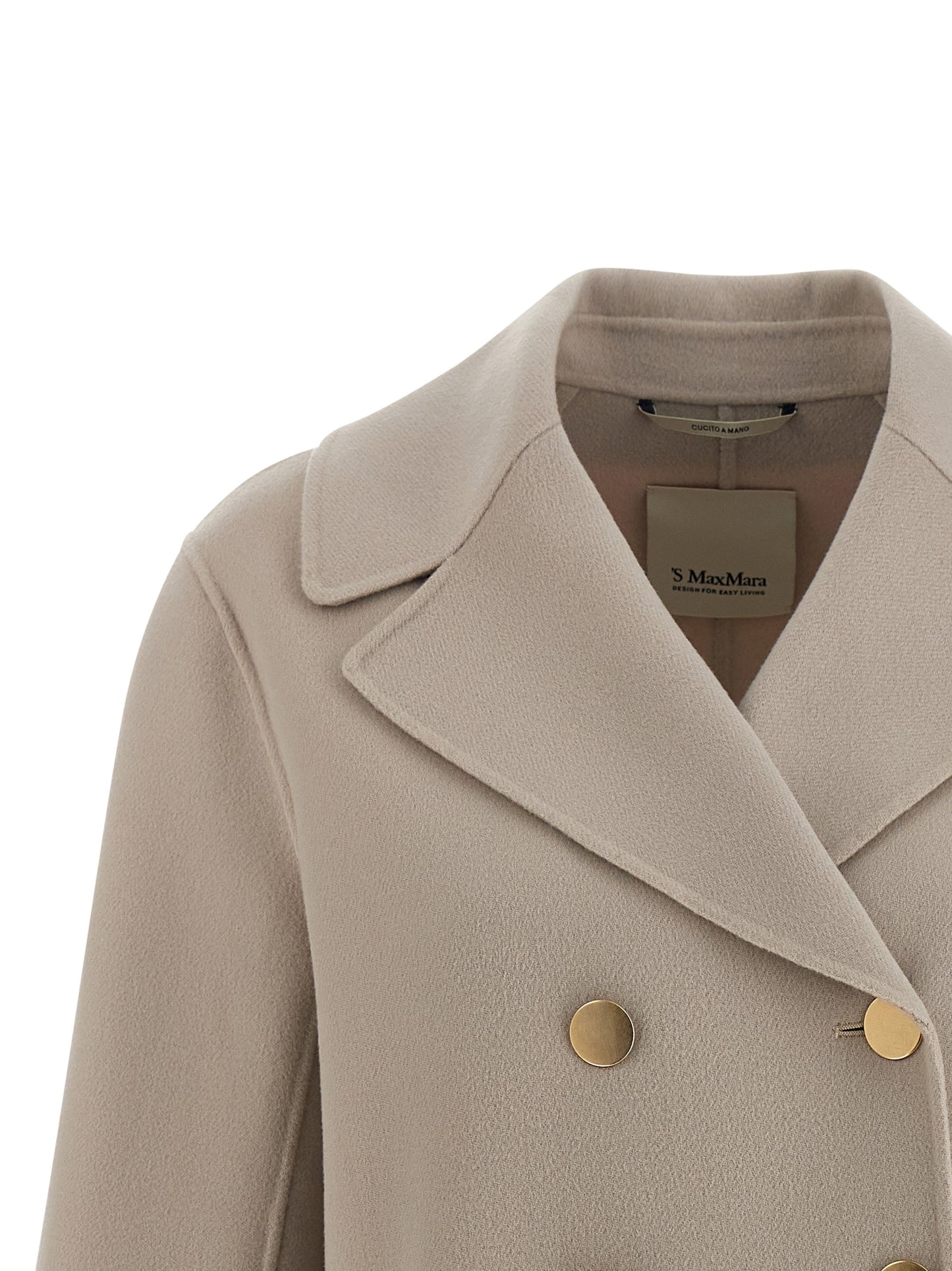 Chaqueta motera 'S Max Mara de lana virgen beige