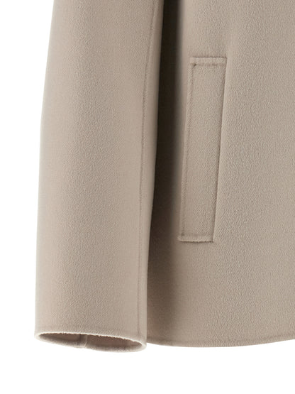 Chaqueta motera 'S Max Mara de lana virgen beige
