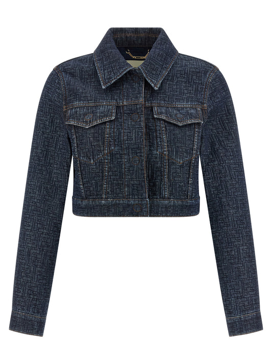 Chaqueta de mezclilla Fendi de algodón azul