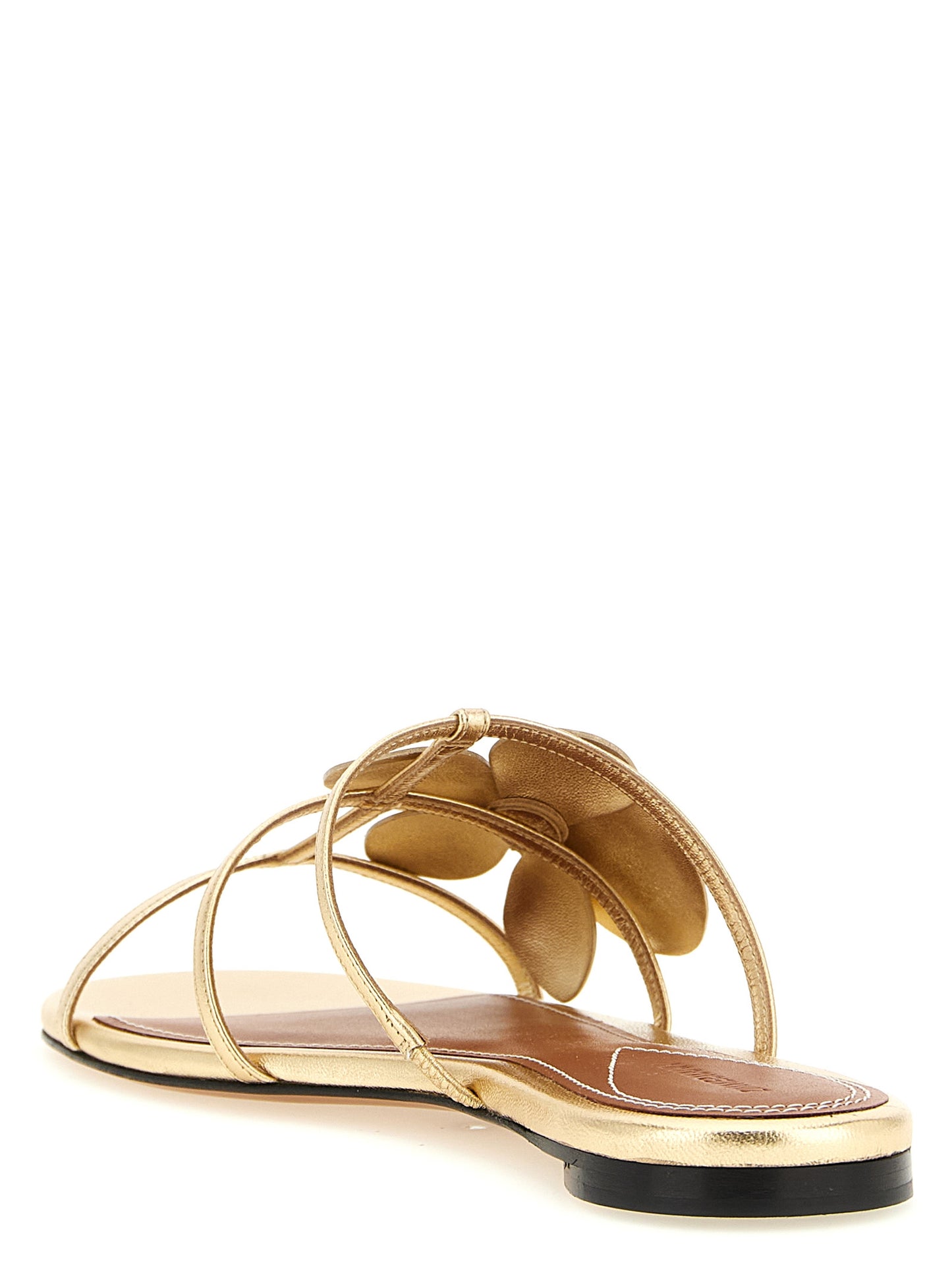 Sandalias de cuero dorado Zimmermann