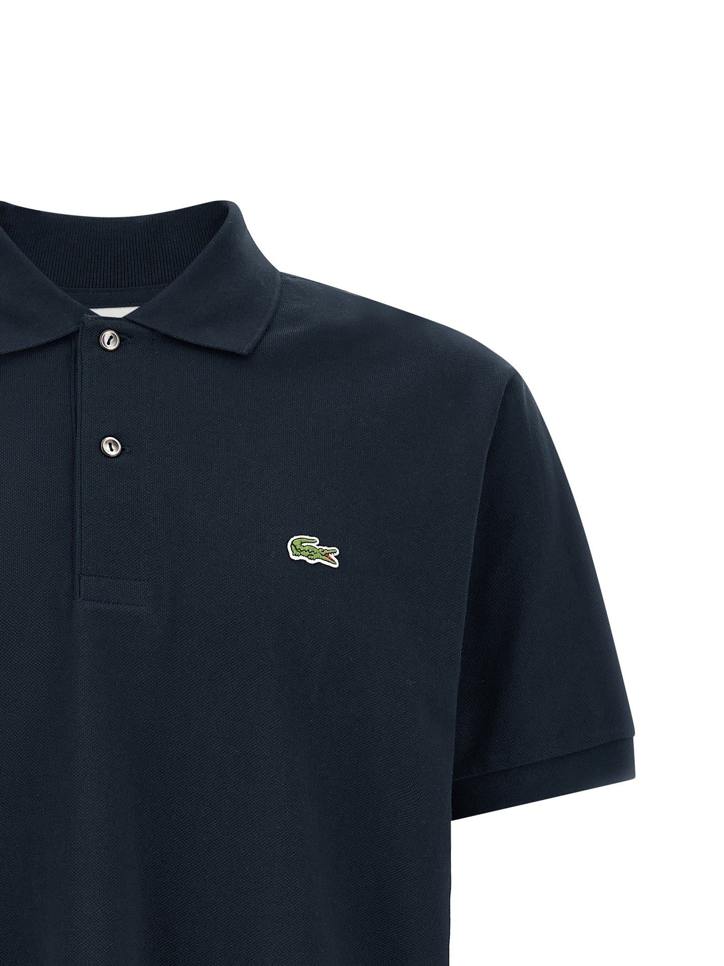 Polo Lacoste de algodón azul