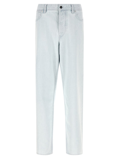 Jean droit Stone Island en coton bleu
