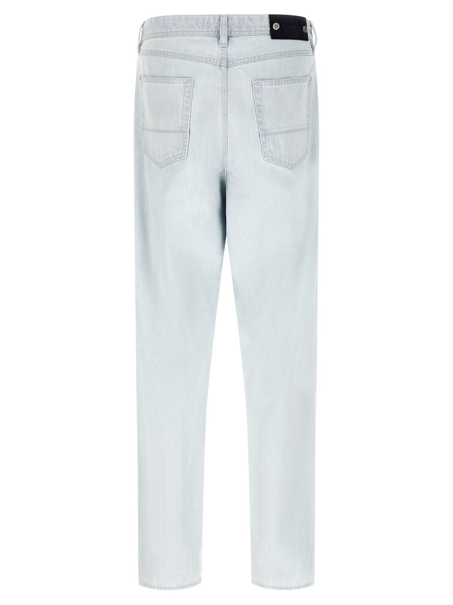 Jean droit Stone Island en coton bleu