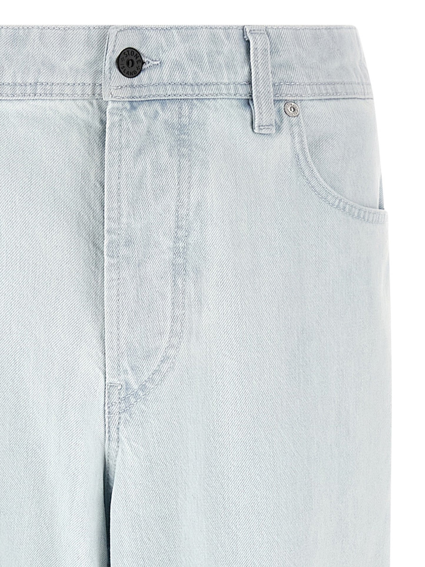 Jean droit Stone Island en coton bleu