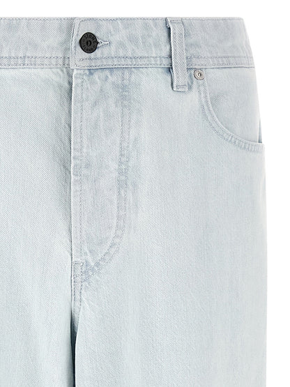 Jean droit Stone Island en coton bleu