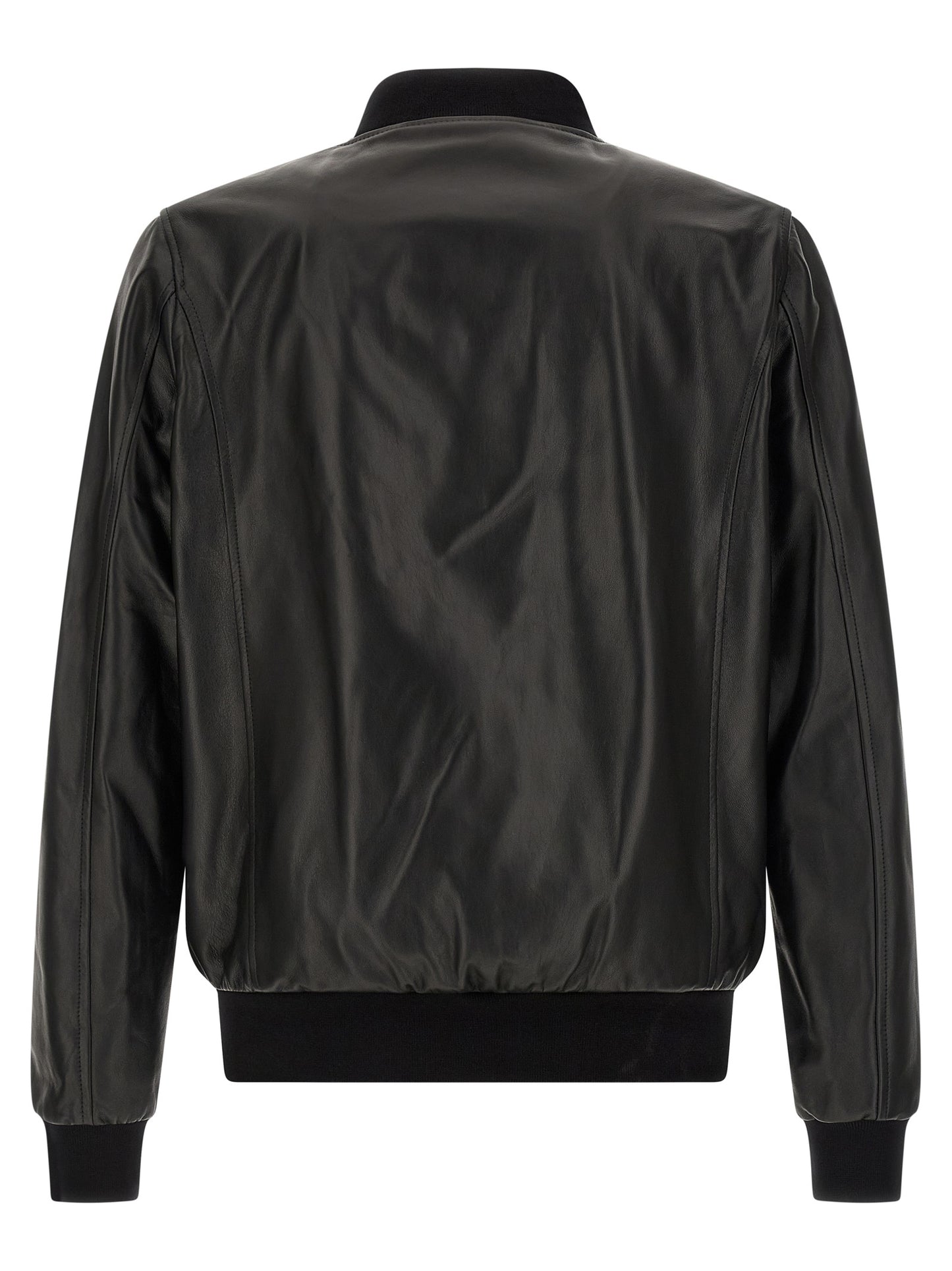 Chaqueta Philipp Plein de piel de cordero negra