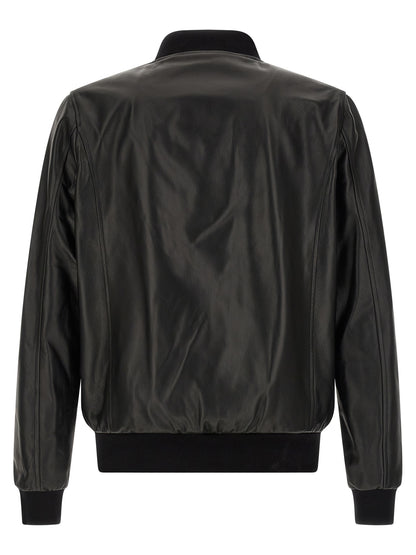 Chaqueta Philipp Plein de piel de cordero negra