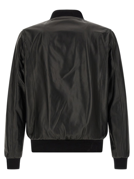 Chaqueta Philipp Plein de piel de cordero negra