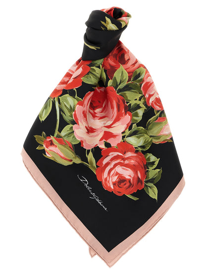Dolce & Gabbana Pañuelo De Seda Negra - Toque Elegante
