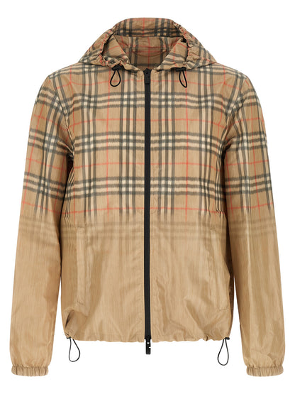 Chaqueta Shell De Viscosa En Color Beige Burberry