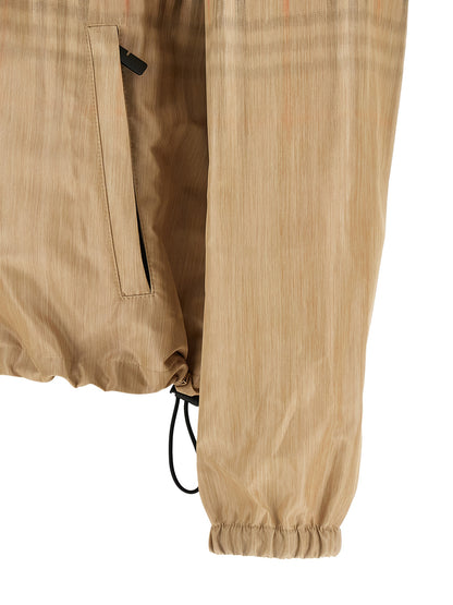 Chaqueta Shell De Viscosa En Color Beige Burberry