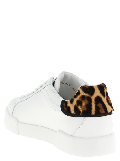 Baskets basses Dolce & Gabbana en cuir de veau marron