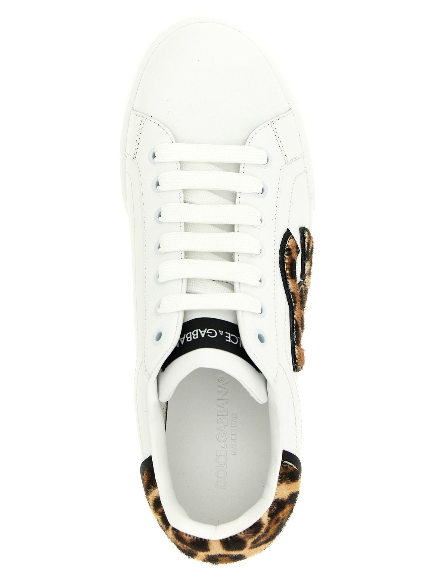 Baskets basses Dolce & Gabbana en cuir de veau marron